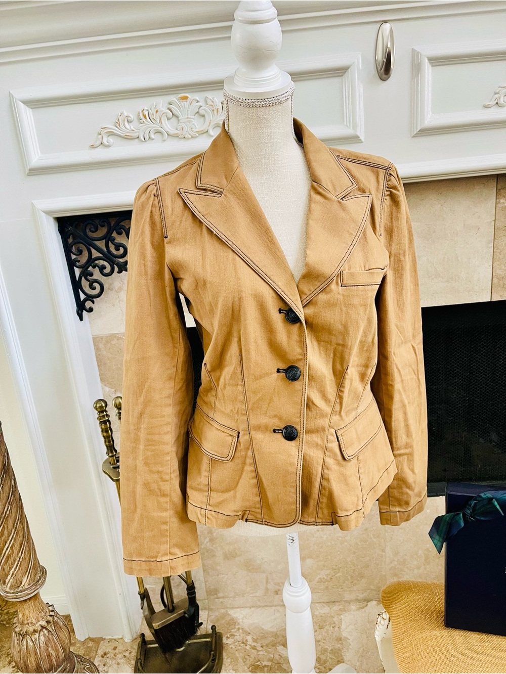 Ralph Lauren Camel/Tan Cotton Blazer Jacket